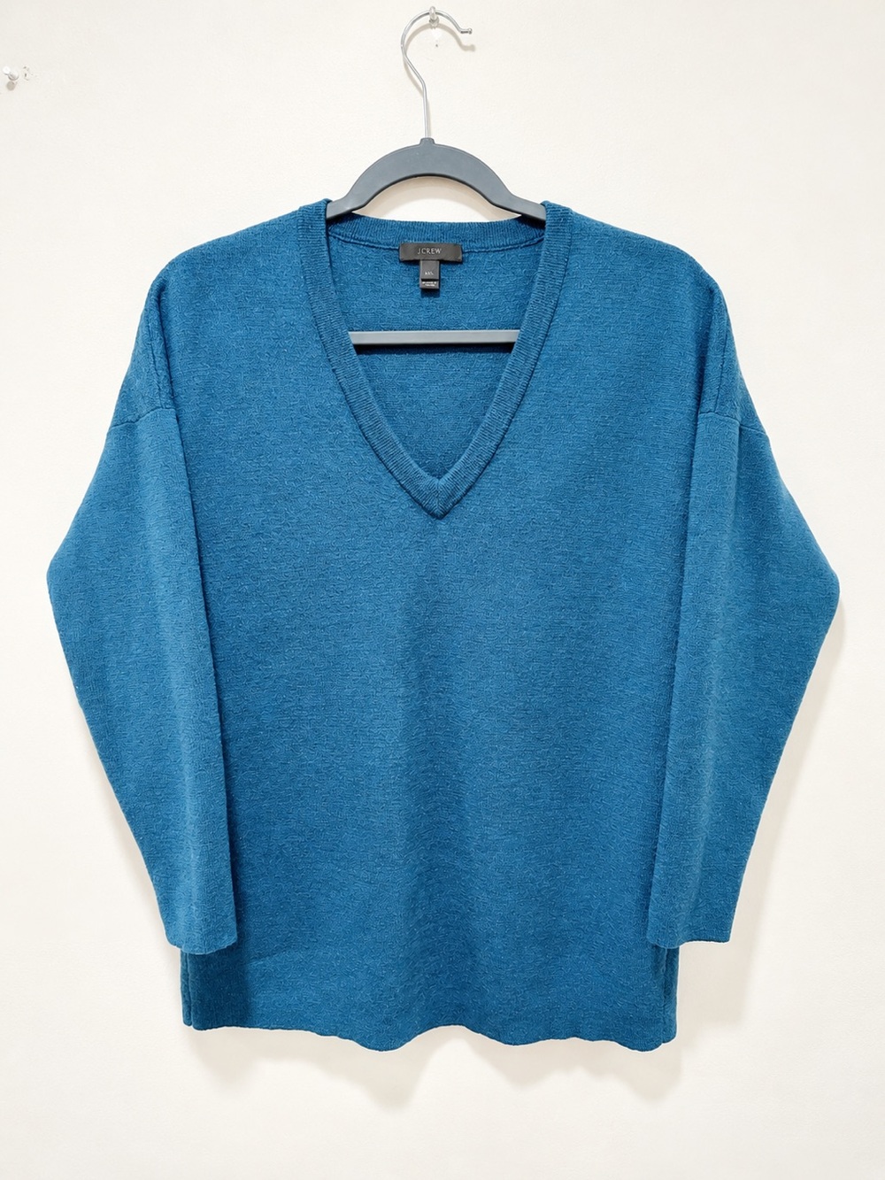 J.Crew/Sweater/Women/Small/V-neck/Merino Wool/Side Pockets/Blue/95622/